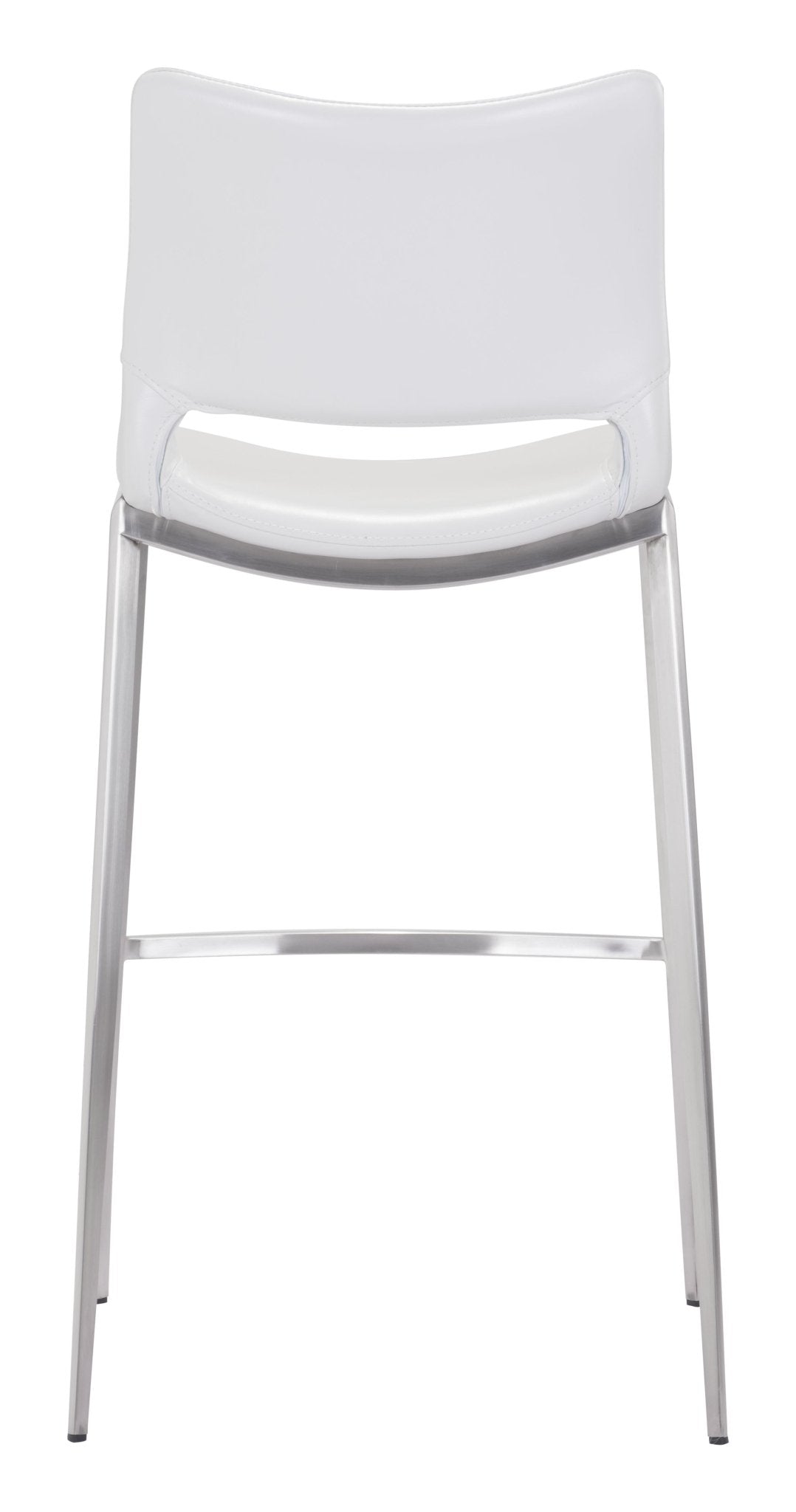 Ace Barstool (Set of 2) White & Silver - Cozy Roots Decor