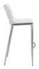 Ace Barstool (Set of 2) White & Silver - Cozy Roots Decor