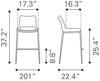 Ace Counter Stool (Set of 2) Brown & Walnut - Cozy Roots Decor