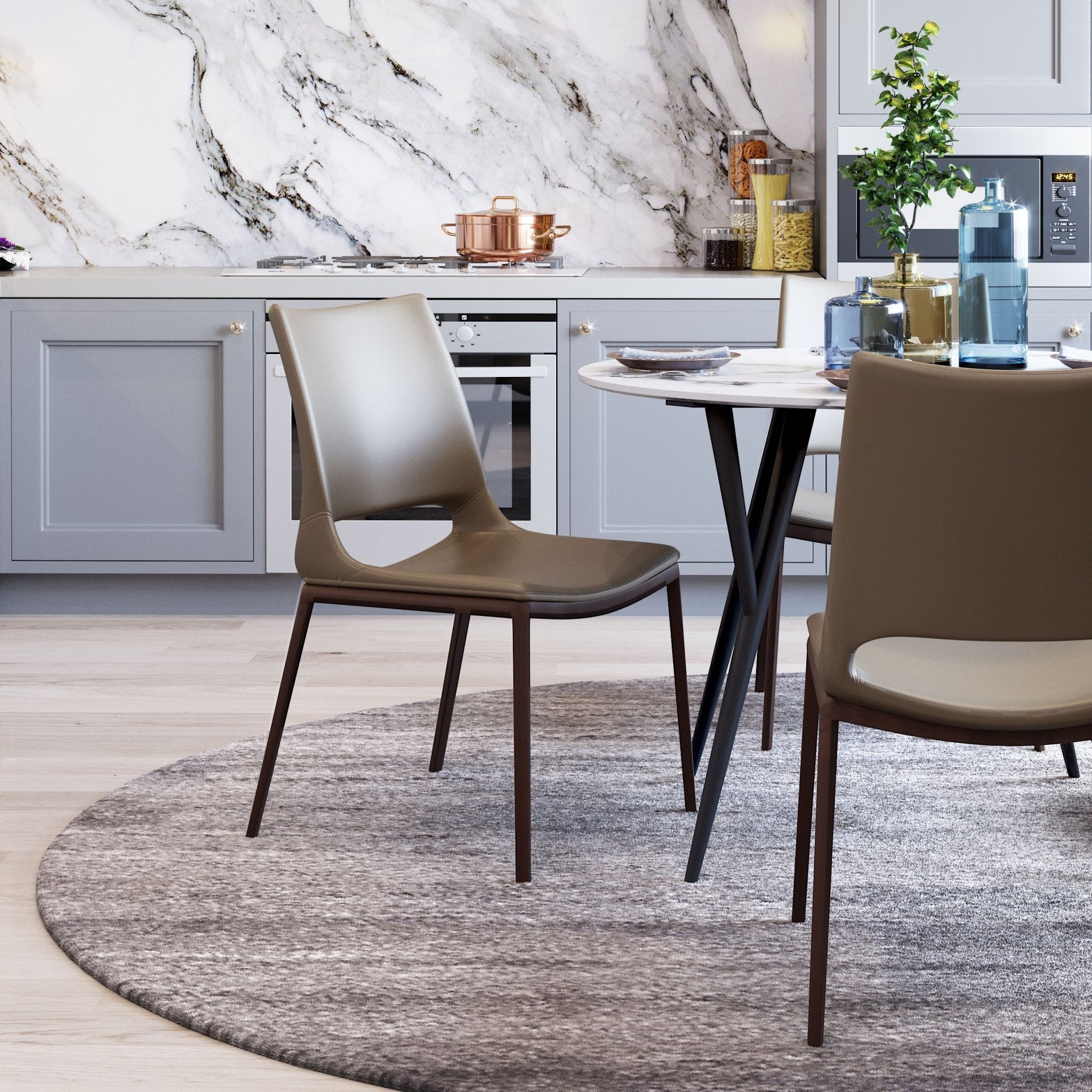 Ace Dining Chair (Set of 2) Brown & Walnut - Cozy Roots Decor
