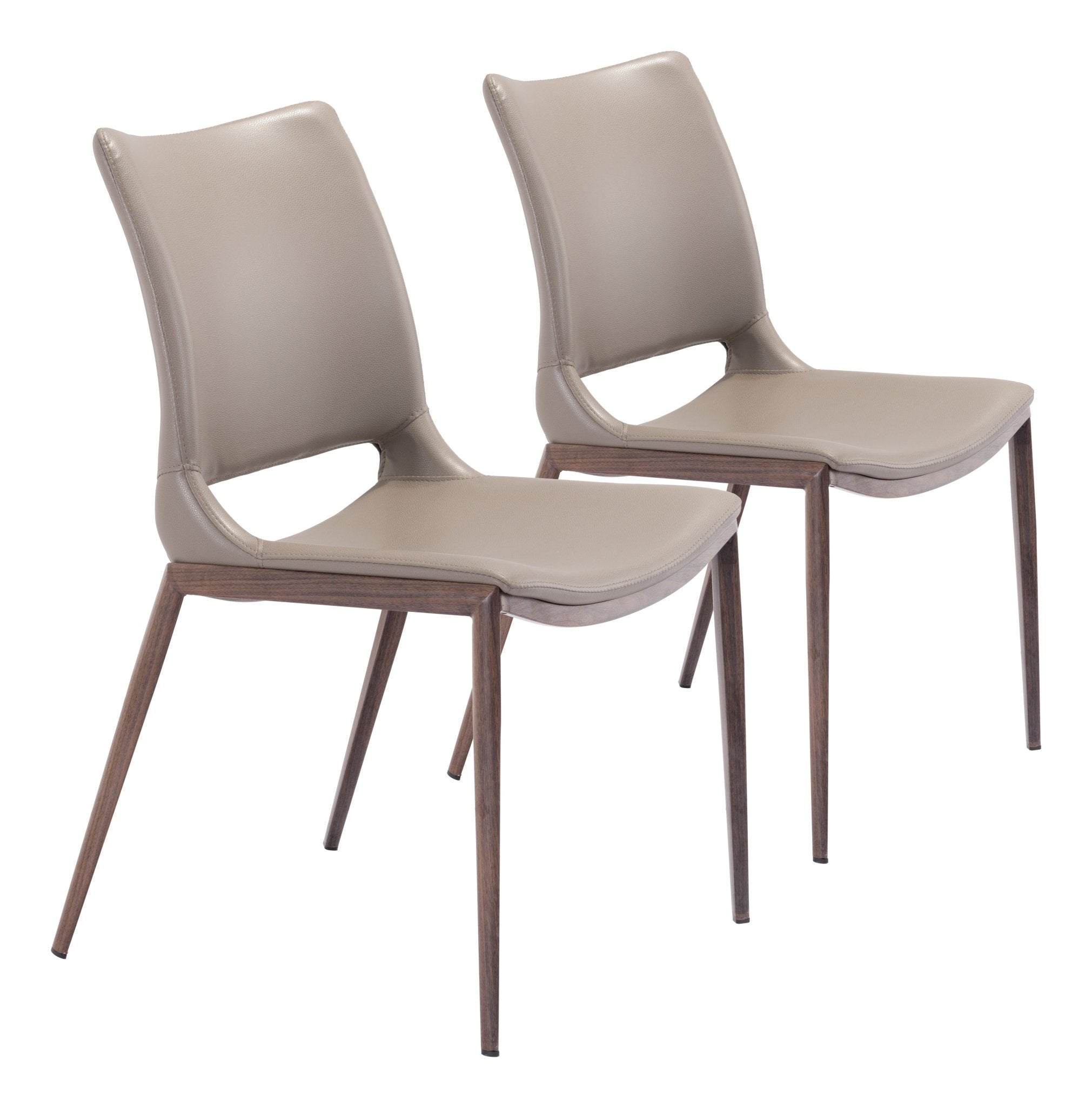 Ace Dining Chair (Set of 2) Brown & Walnut - Cozy Roots Decor