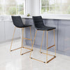Adele Barstool (Set of 2) Black & Gold - Cozy Roots Decor