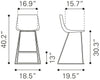Adele Barstool (Set of 2) Black & Gold - Cozy Roots Decor