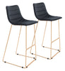Adele Barstool (Set of 2) Black & Gold - Cozy Roots Decor