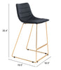 Adele Barstool (Set of 2) Black & Gold - Cozy Roots Decor