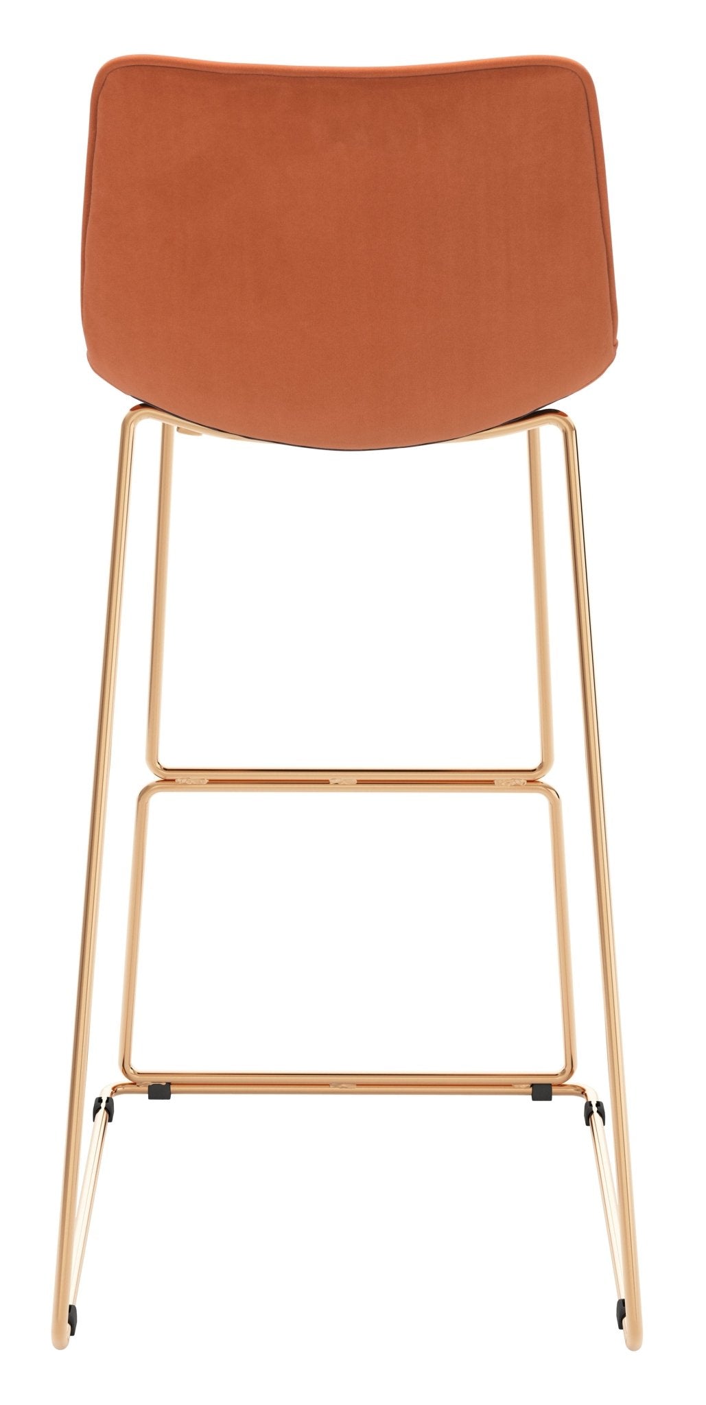 Adele Barstool (Set of 2) Orange & Gold - Cozy Roots Decor