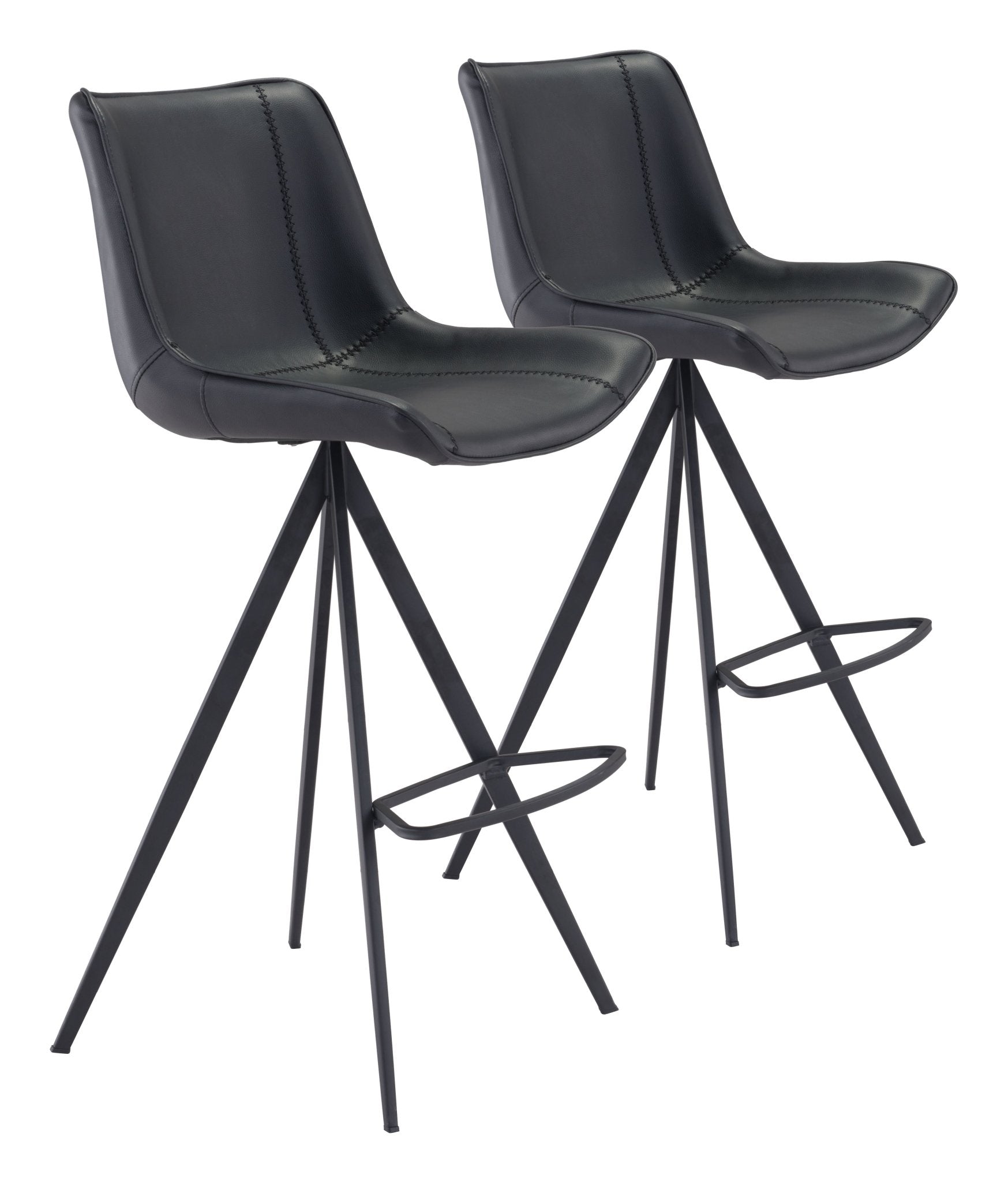 Aki Barstool (Set of 2) Black - Cozy Roots Decor