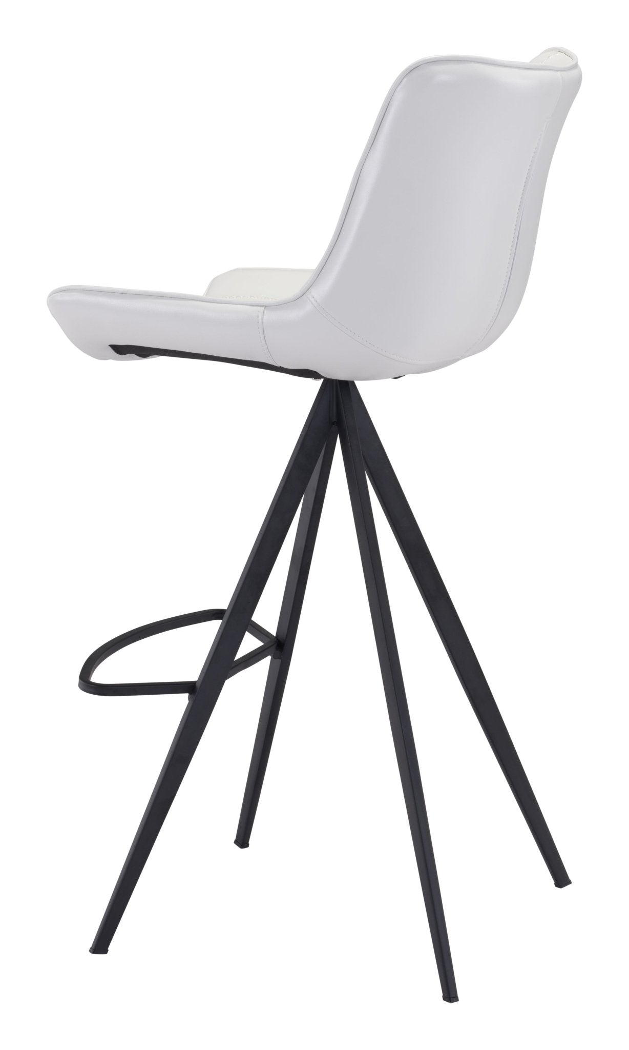 Aki Barstool (Set of 2) White & Black - Cozy Roots Decor