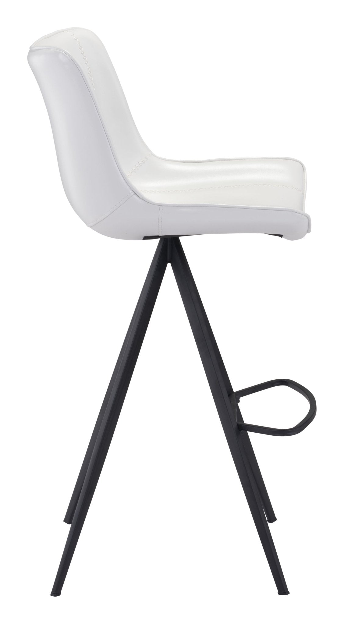 Aki Barstool (Set of 2) White & Black - Cozy Roots Decor