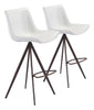 Aki Barstool (Set of 2) White & Walnut - Cozy Roots Decor