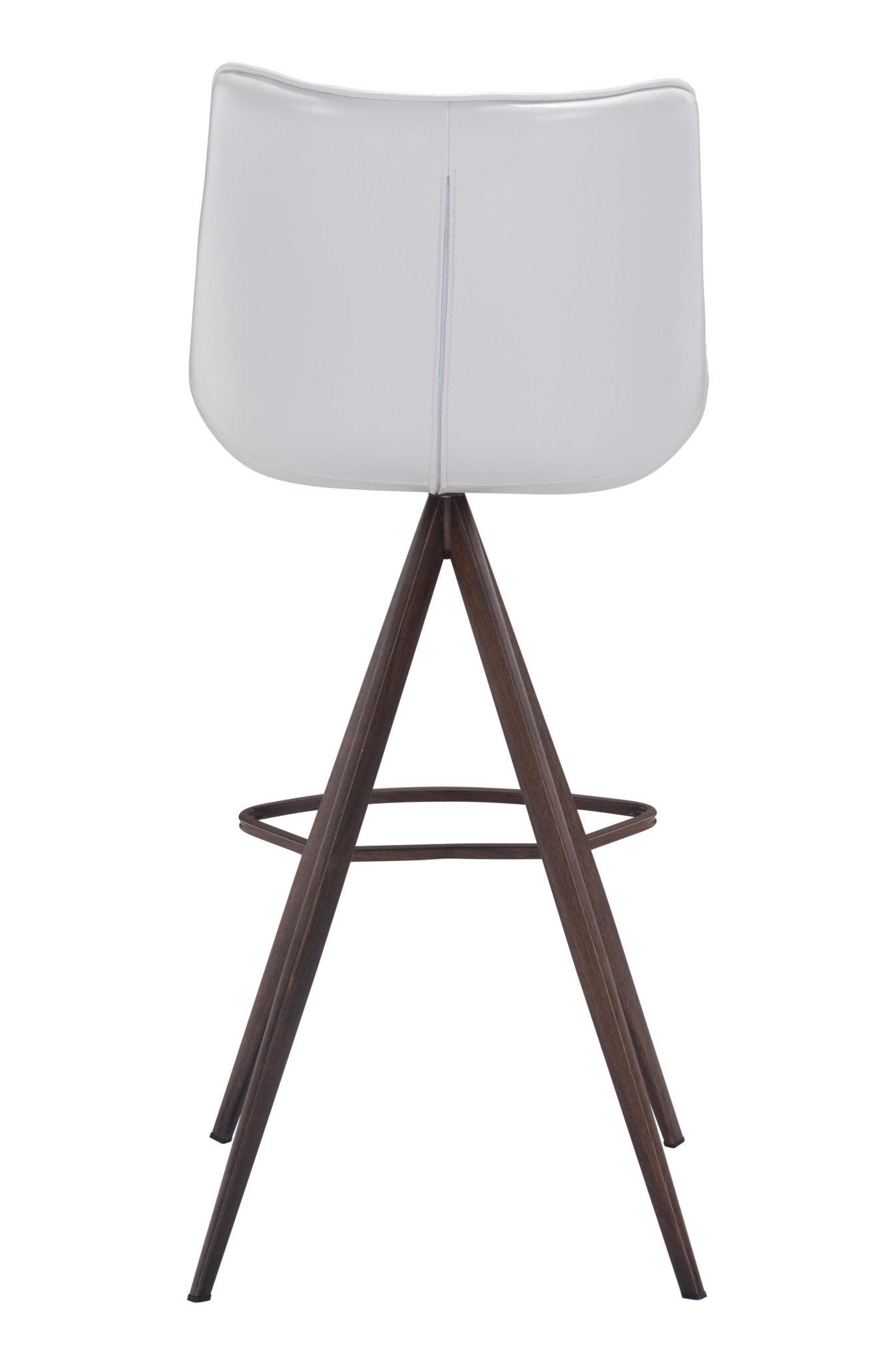 Aki Barstool (Set of 2) White & Walnut - Cozy Roots Decor