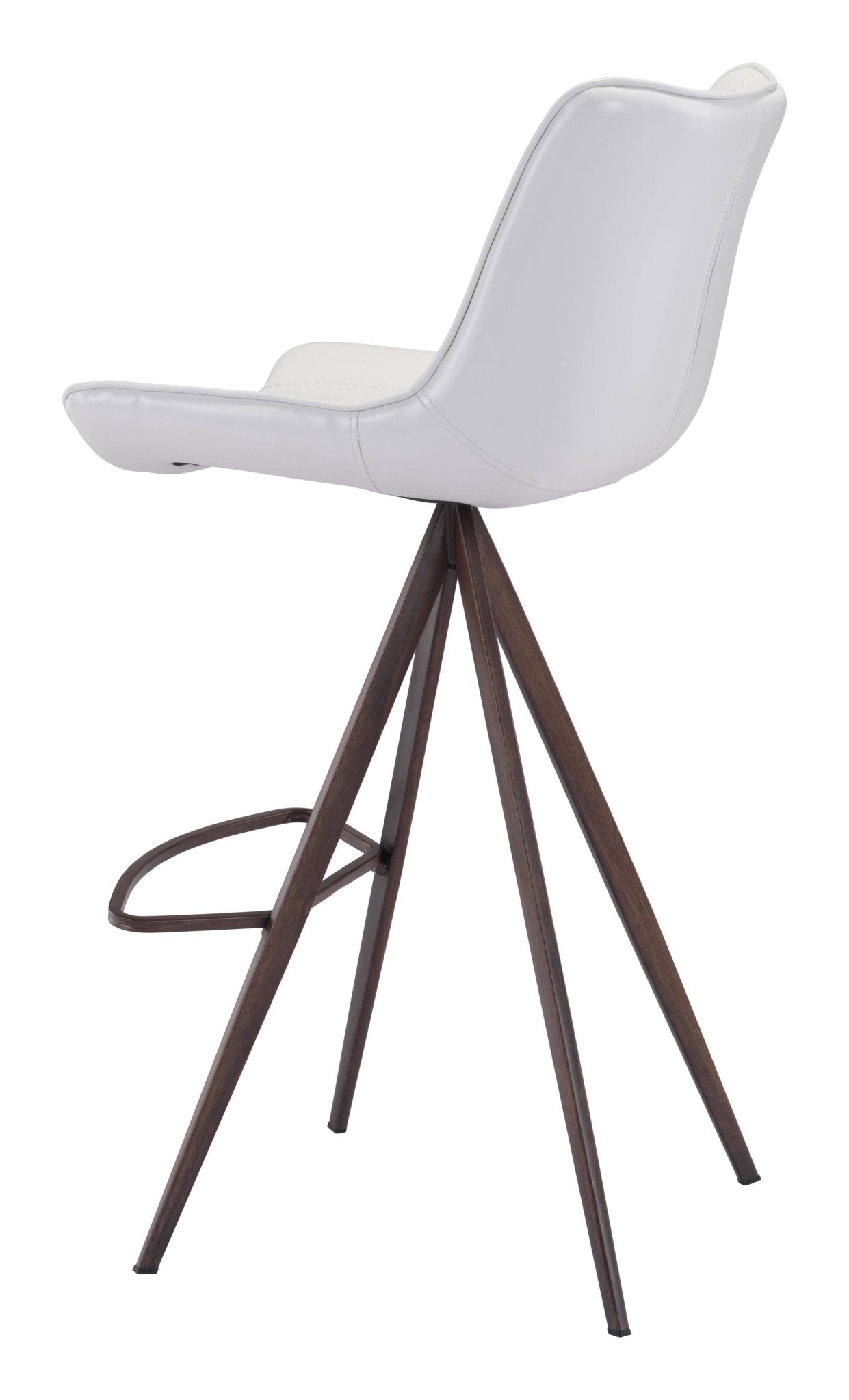 Aki Barstool (Set of 2) White & Walnut - Cozy Roots Decor