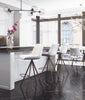 Aki Barstool (Set of 2) White & Walnut - Cozy Roots Decor
