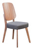 Alberta Dining Chair (Set of 2) Walnut & Dark Gray - Cozy Roots Decor