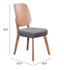 Alberta Dining Chair (Set of 2) Walnut & Dark Gray - Cozy Roots Decor