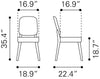 Alberta Dining Chair (Set of 2) Walnut & Dark Gray - Cozy Roots Decor