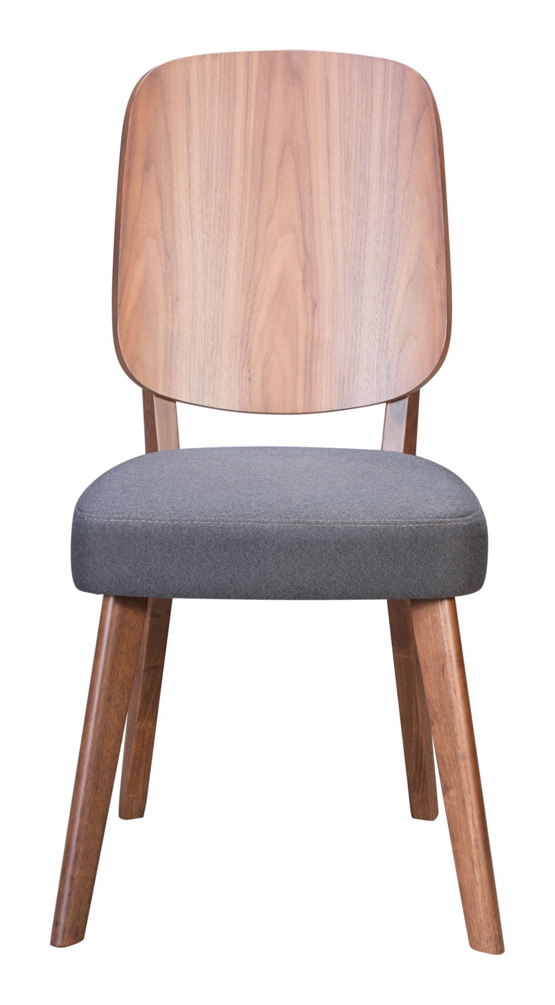 Alberta Dining Chair (Set of 2) Walnut & Dark Gray - Cozy Roots Decor