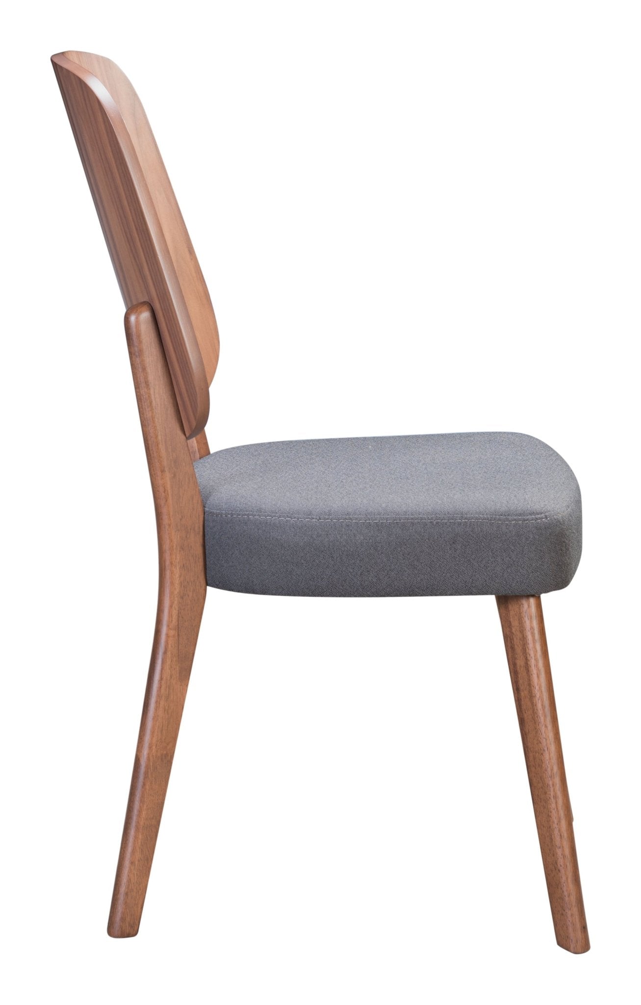 Alberta Dining Chair (Set of 2) Walnut & Dark Gray - Cozy Roots Decor