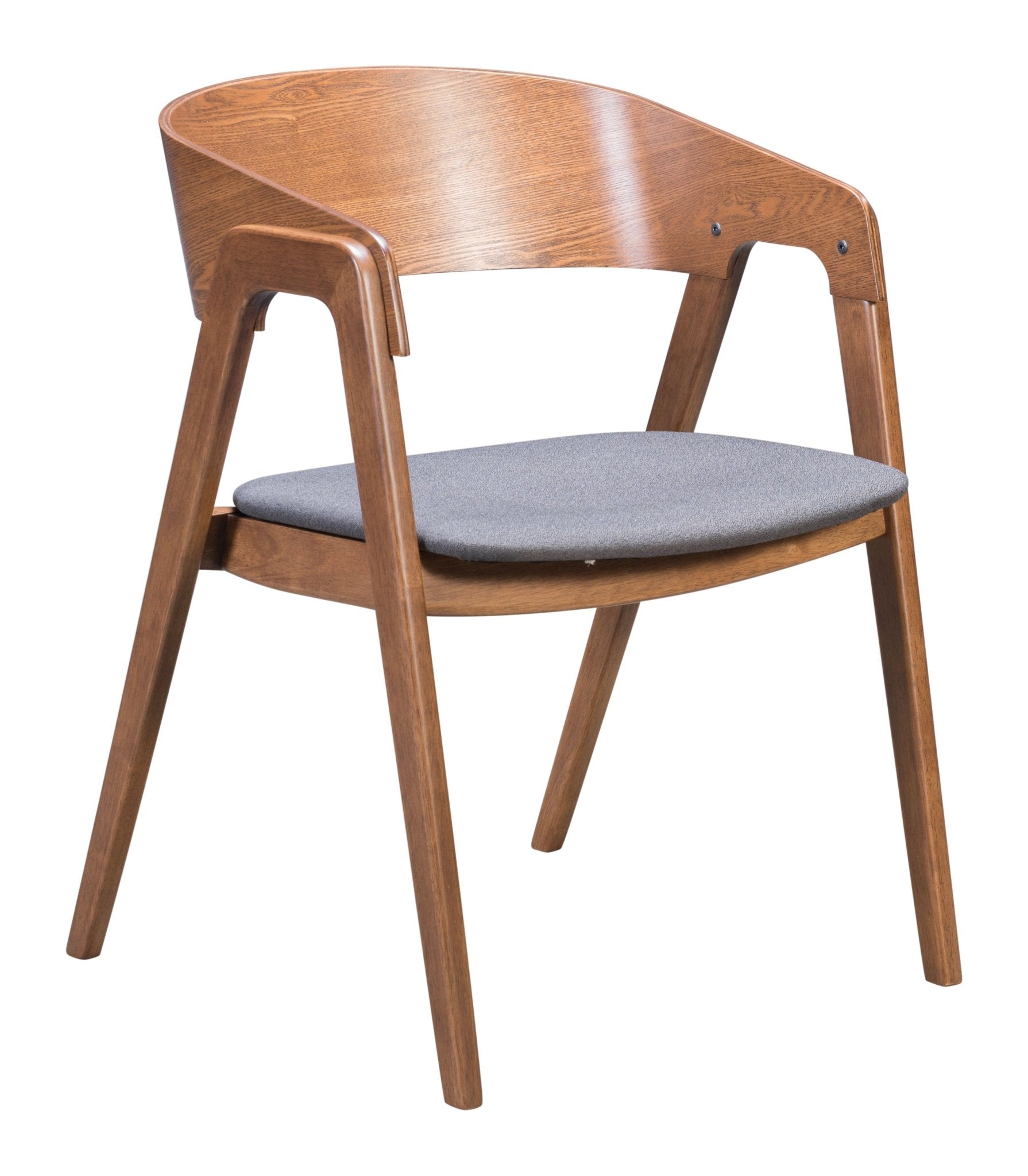 Alden Dining Arm Chair (Set of 2) Walnut & Dark Gray - Cozy Roots Decor