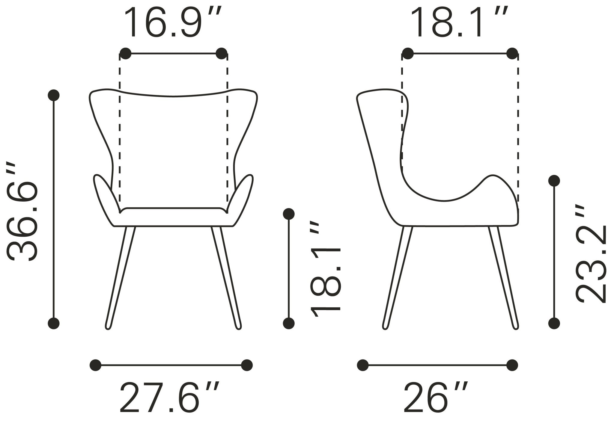 Alejandro Dining Chair (Set of 2) Vintage Gray - Cozy Roots Decor
