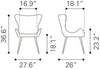 Alejandro Dining Chair (Set of 2) Vintage Gray - Cozy Roots Decor