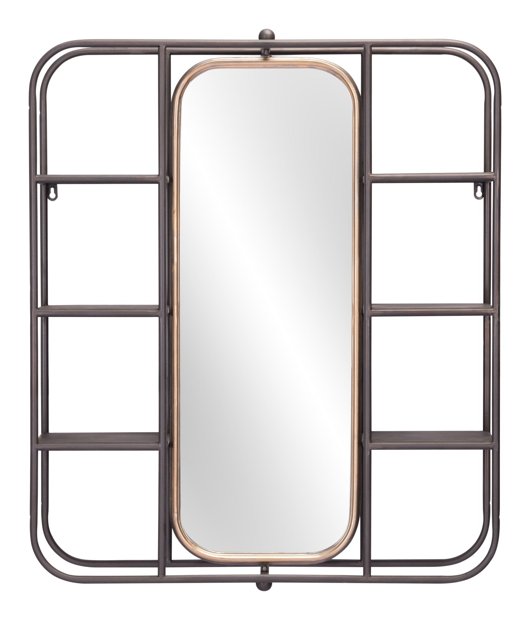 Alice Mirror Shelf Antique Gray - Cozy Roots Decor