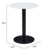 Alto Bistro Table White & Black - Cozy Roots Decor