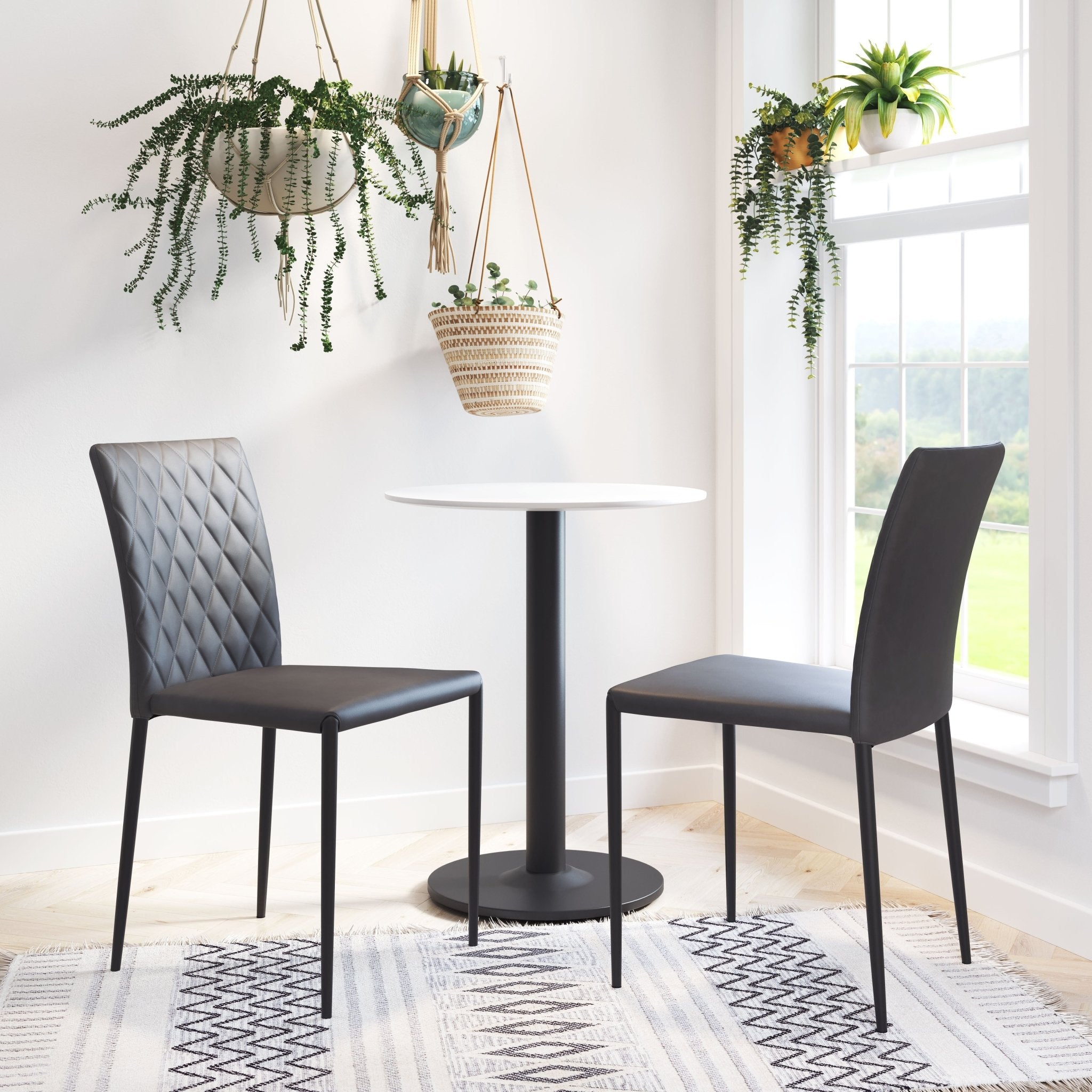 Alto Bistro Table White & Black - Cozy Roots Decor