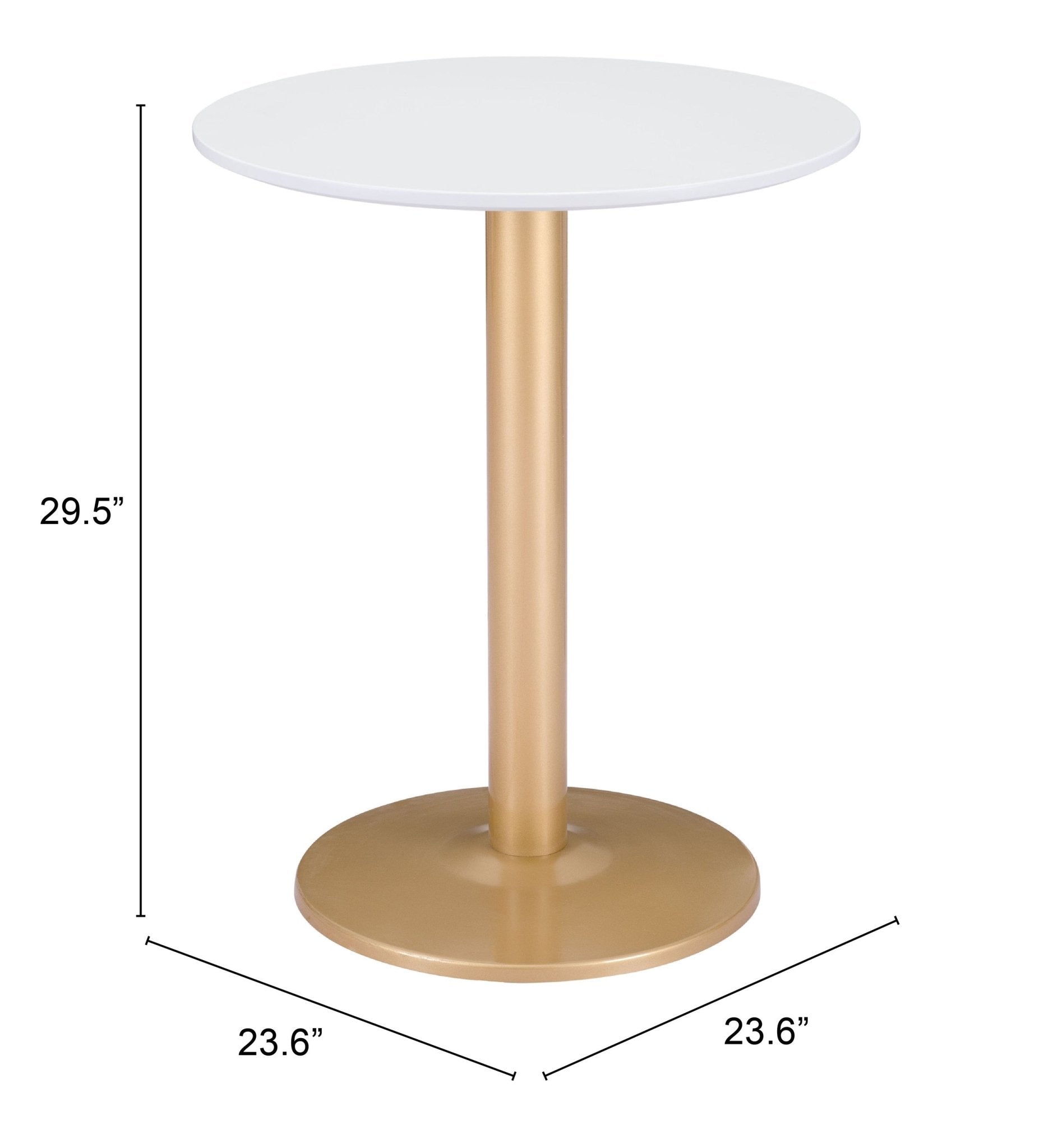 Alto Bistro Table White & Gold - Cozy Roots Decor