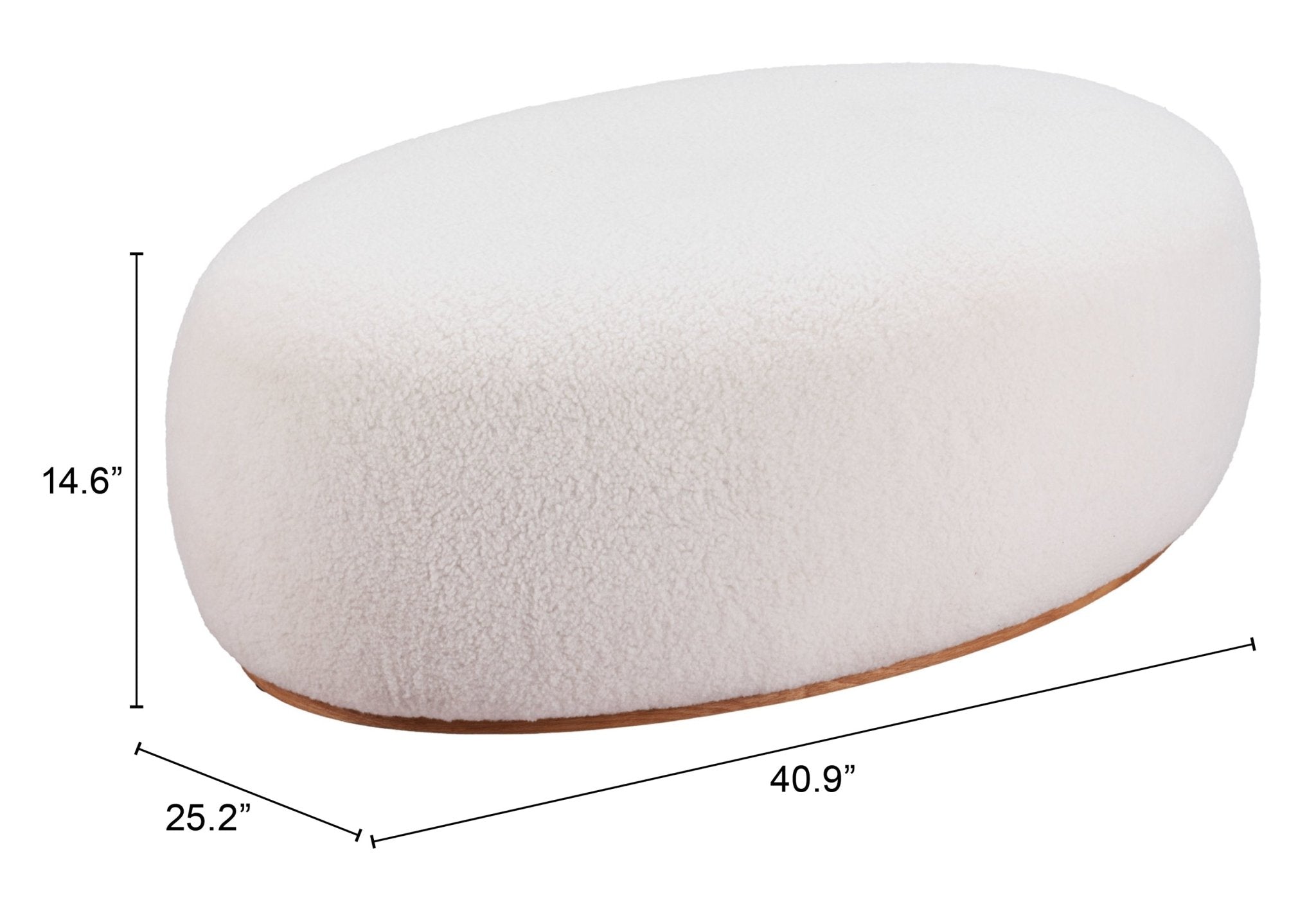 Amber Ottoman Cream - Cozy Roots Decor