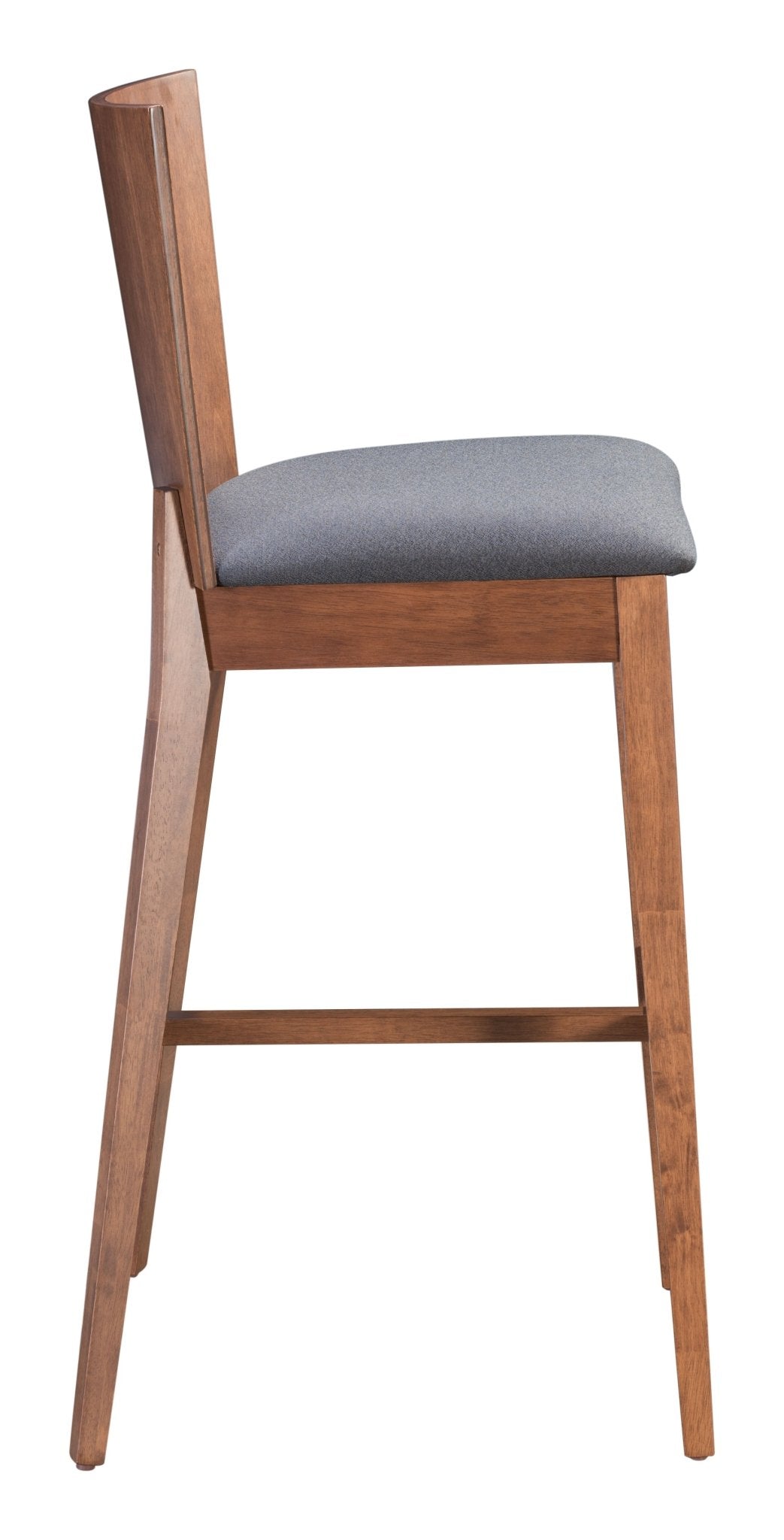 Ambrose Barstool (Set of 2) Walnut & Dark Gray - Cozy Roots Decor