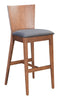 Ambrose Barstool (Set of 2) Walnut & Dark Gray - Cozy Roots Decor
