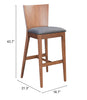 Ambrose Barstool (Set of 2) Walnut & Dark Gray - Cozy Roots Decor
