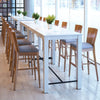Ambrose Barstool (Set of 2) Walnut & Dark Gray - Cozy Roots Decor