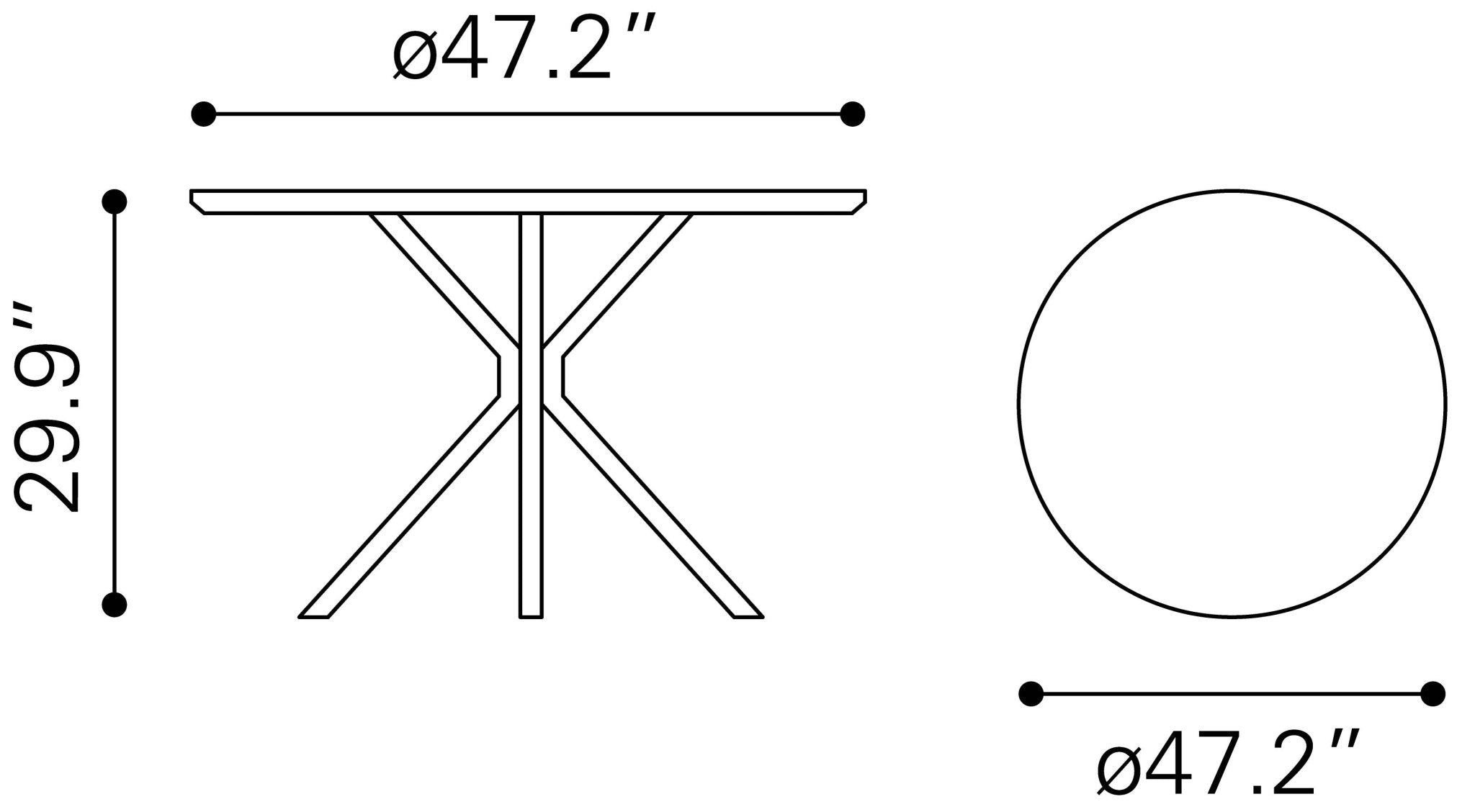 Amiens Dining Table White - Cozy Roots Decor