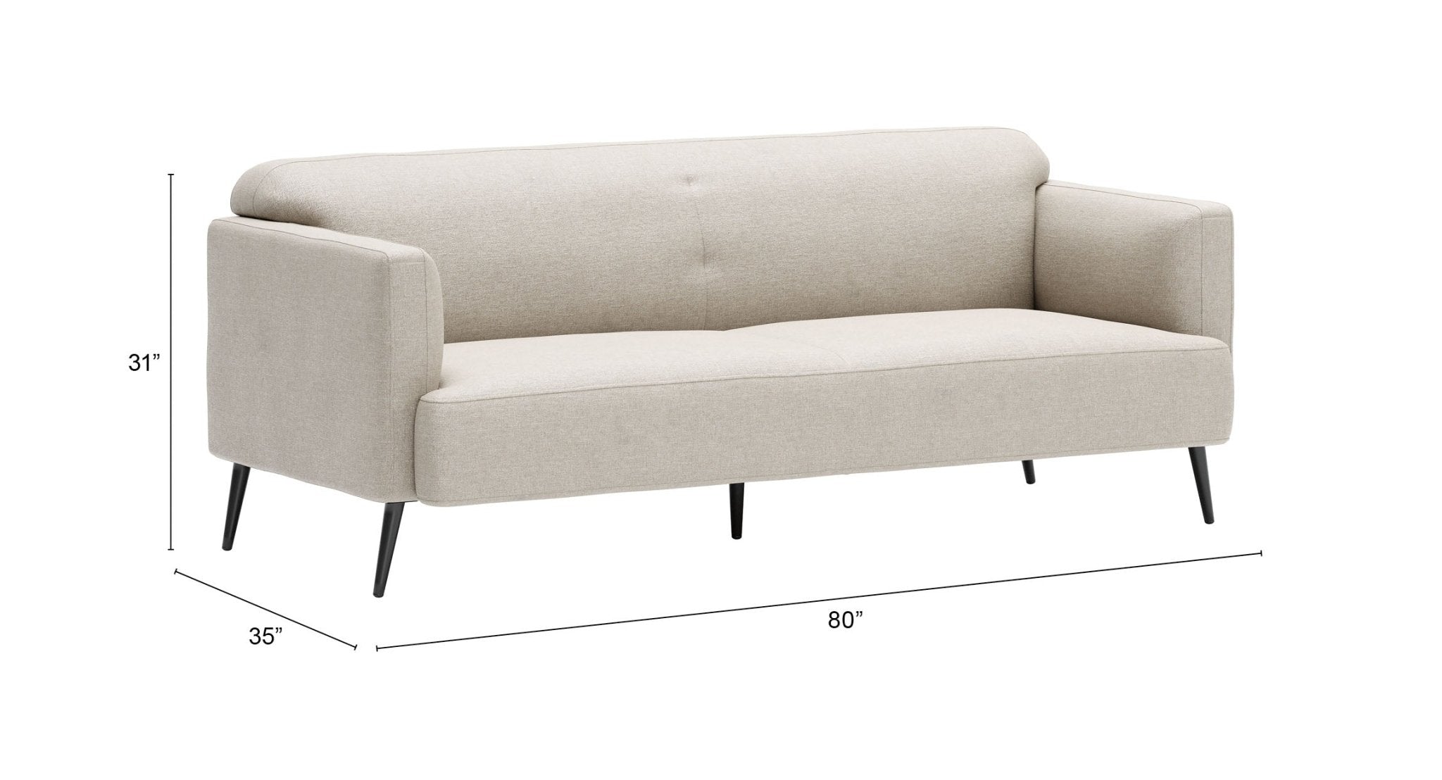 Amsterdam Sofa Beige - Cozy Roots Decor