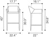 Andover Barstool Beige - Cozy Roots Decor
