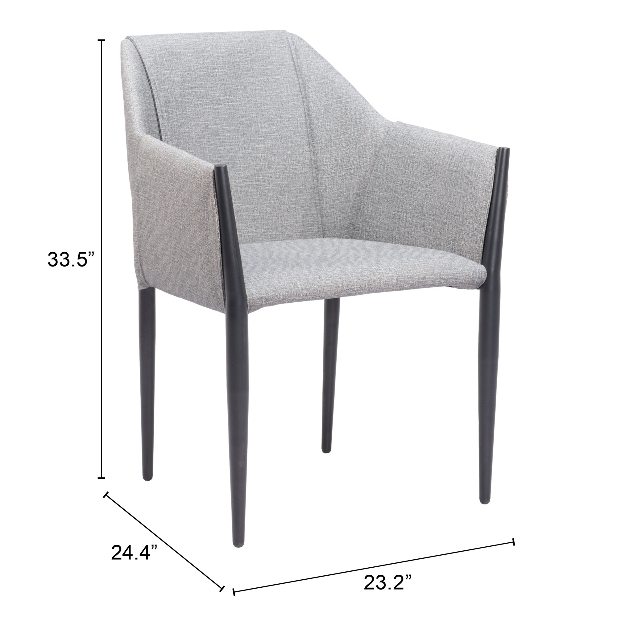 Andover Dining Chair (Set of 2) Slate Gray - Cozy Roots Decor