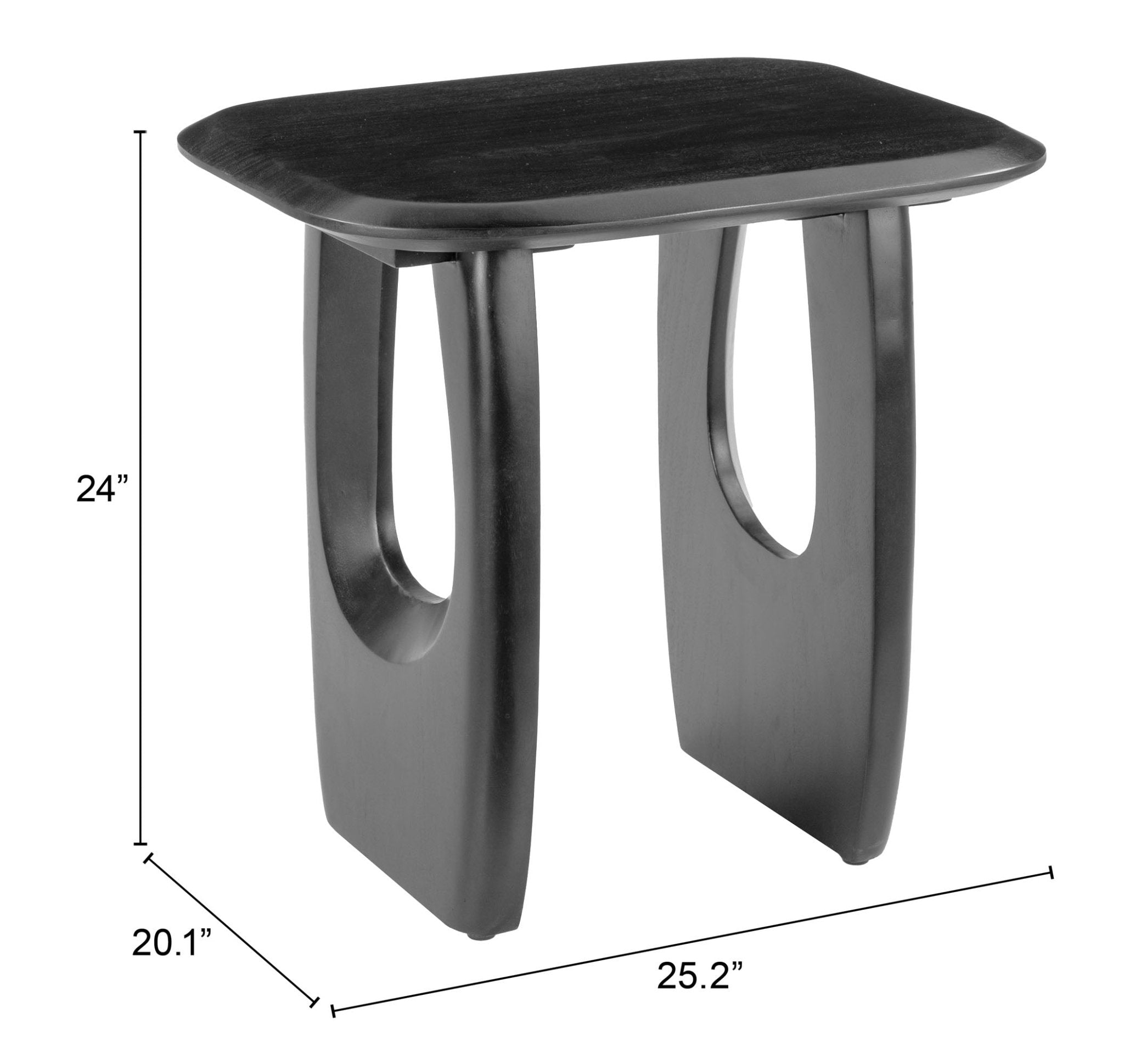 Arasan Accent Table Black - Cozy Roots Decor