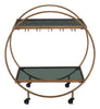Arc Bar Cart Brass & Black - Cozy Roots Decor