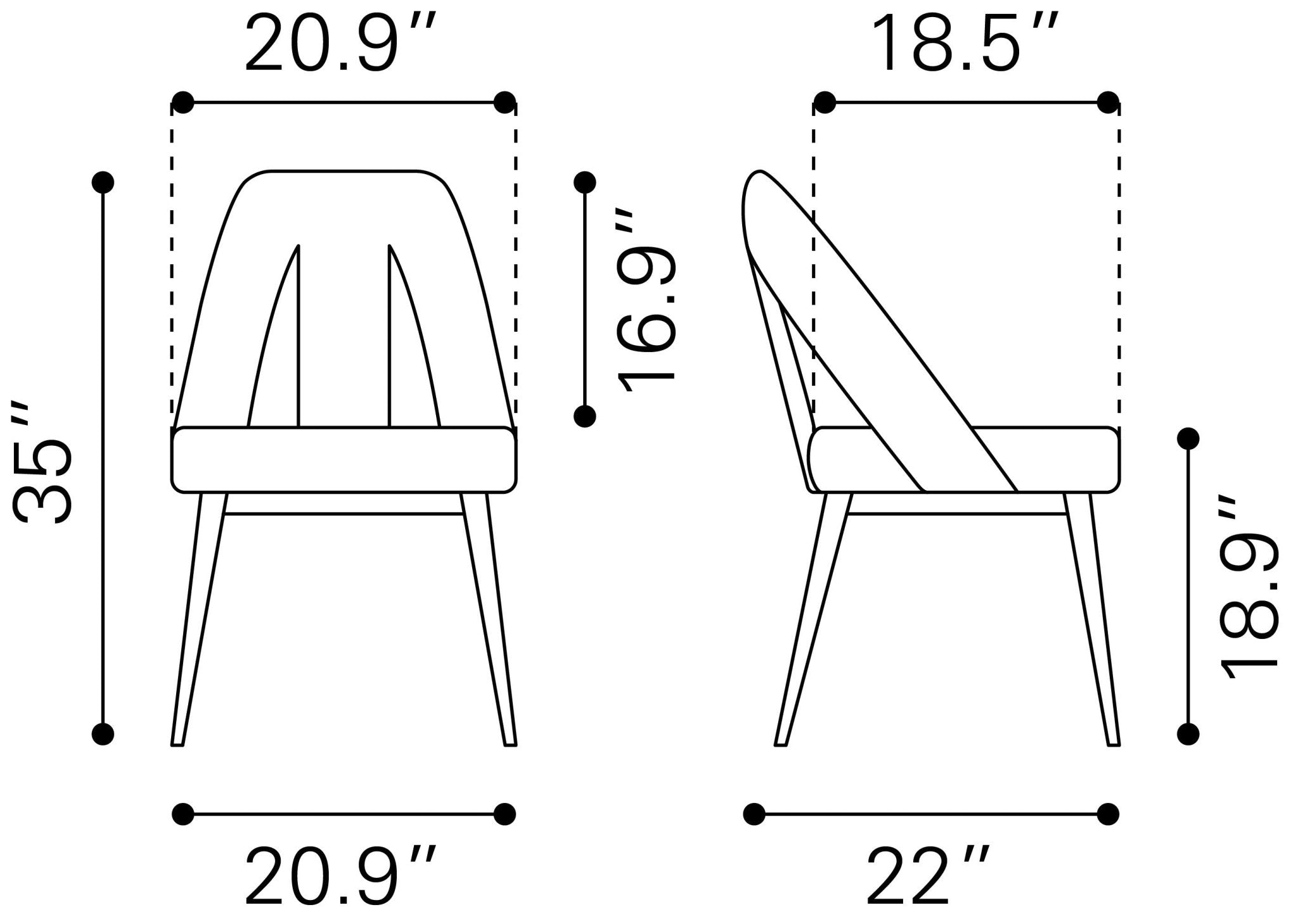 Artus Dining Chair Gray - Cozy Roots Decor