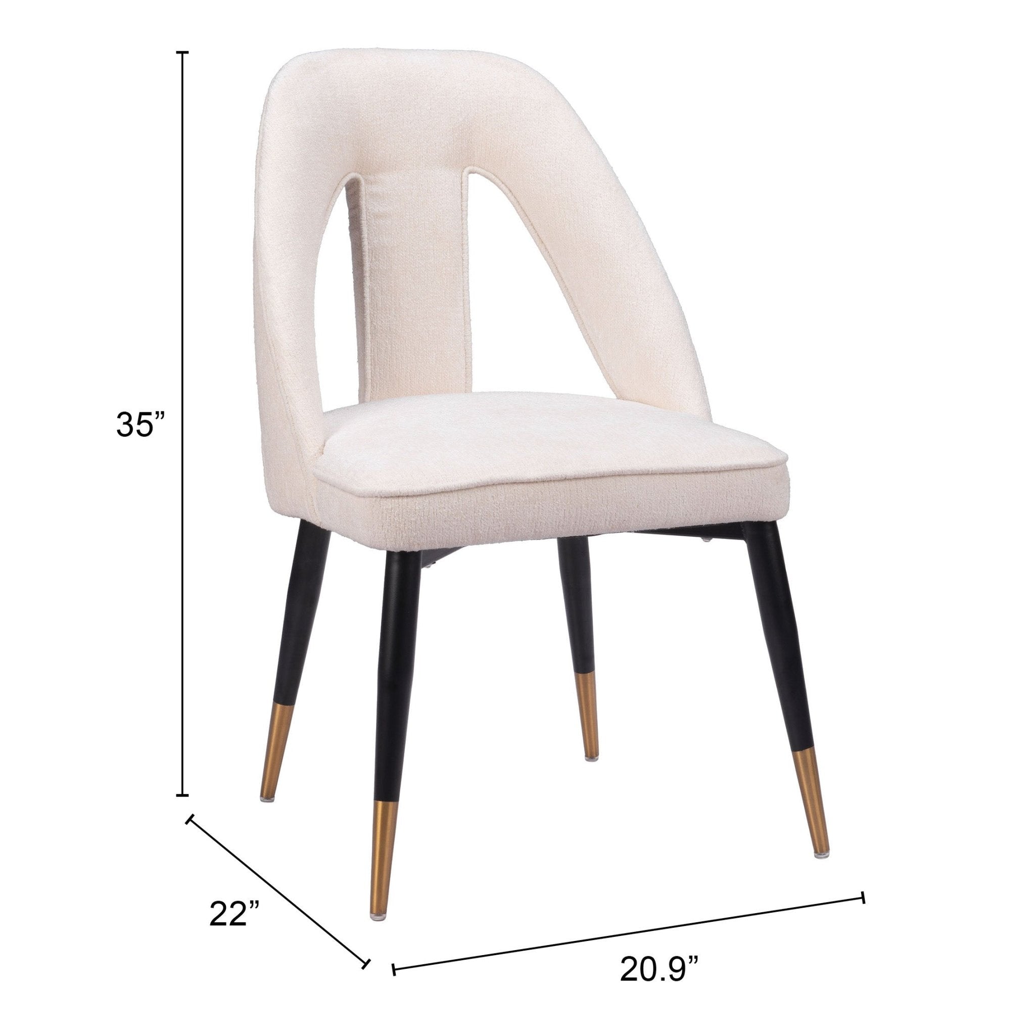 Artus Dining Chair Ivory - Cozy Roots Decor