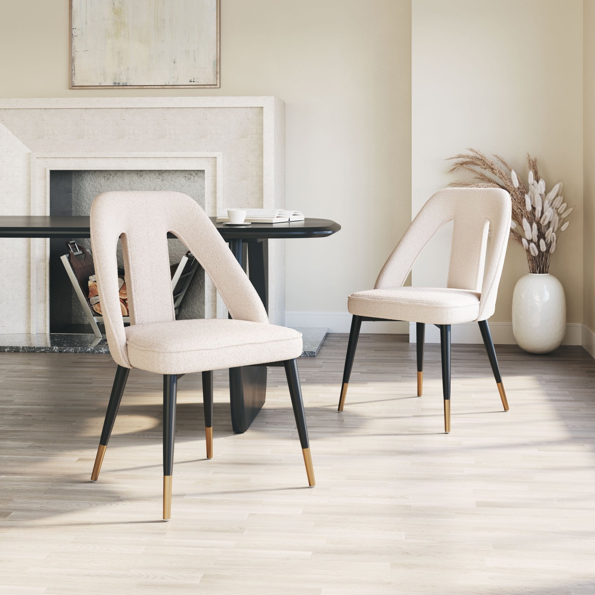 Artus Dining Chair Ivory - Cozy Roots Decor