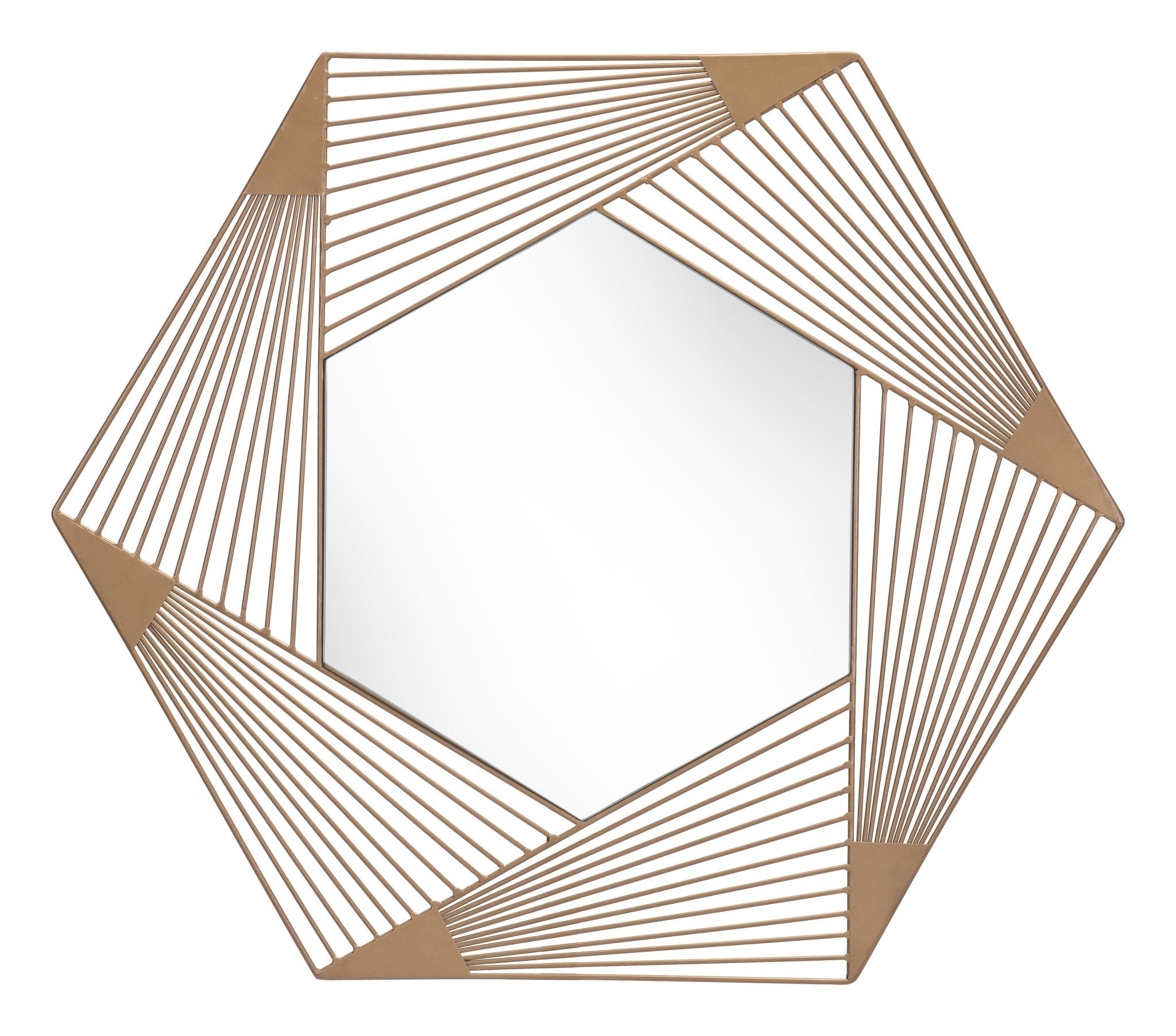 Aspect Hexagonal Mirror Copper - Cozy Roots Decor