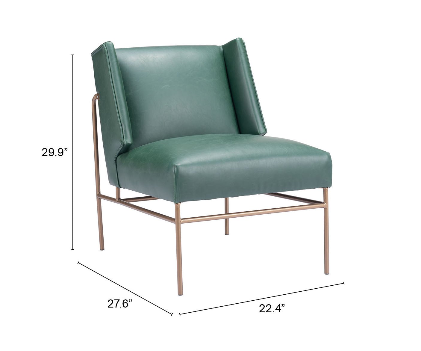 Atlanta Accent Chair Green - Cozy Roots Decor