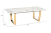 Atlas Coffee Table White & Gold - Cozy Roots Decor