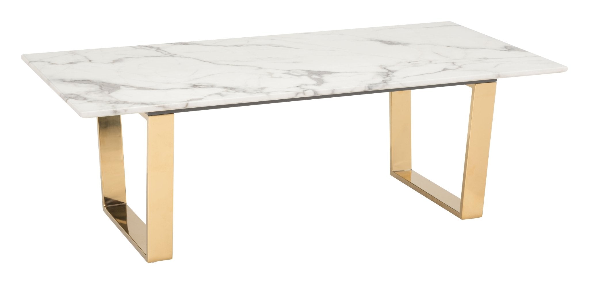 Atlas Coffee Table White & Gold - Cozy Roots Decor