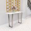 Atlas Console Table White & Silver - Cozy Roots Decor