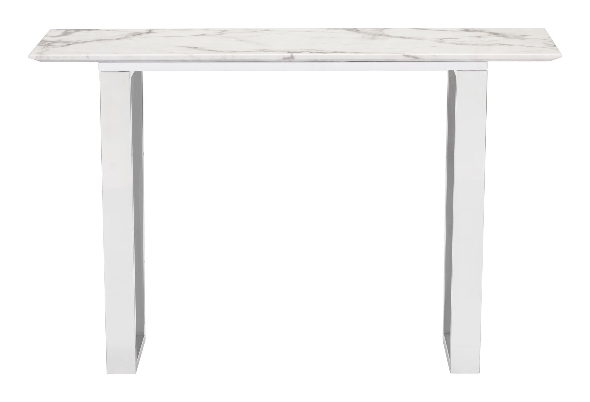 Atlas Console Table White & Silver - Cozy Roots Decor