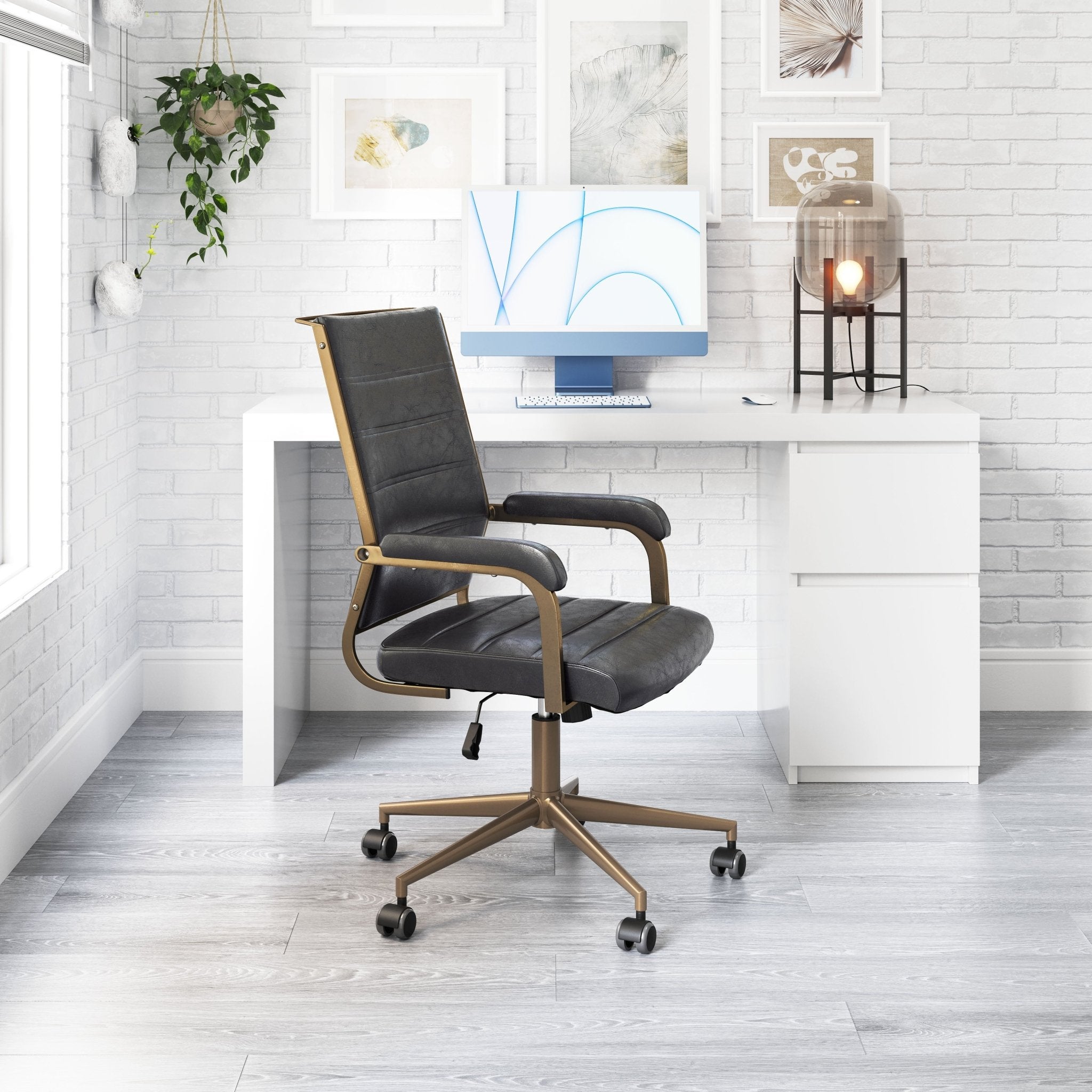 Auction Office Chair Vintage Black - Cozy Roots Decor